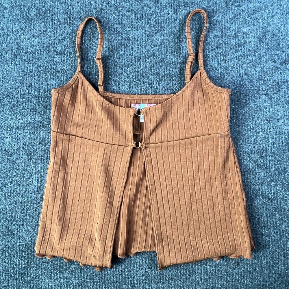 Urban‎ Outfitters Verity O Ring Camisole Top Womens Large Brown Spaghetti Strap